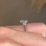 "Madeline" Three Stone Pear Cut Diamond Trilogy Engagement Ring 3SPS02 - HEERA DIAMONDS