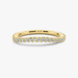 "Malin" Subtly Shaped Dainty 0.35ct Diamond Eternity Band ET26