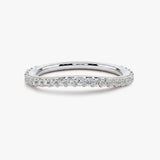 "Malin" Subtly Shaped Dainty 0.35ct Diamond Eternity Band ET26