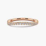 "Malin" Subtly Shaped Dainty 0.35ct Diamond Eternity Band ET26