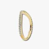 "Malin" Subtly Shaped Dainty 0.35ct Diamond Eternity Band ET26
