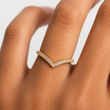 "Margot" Double Band V Shape 0.30ct Diamond Eternity Ring ET47