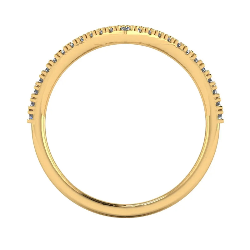"Margot" Double Band V Shape Diamond Eternity Ring ET47 - HEERA DIAMONDS
