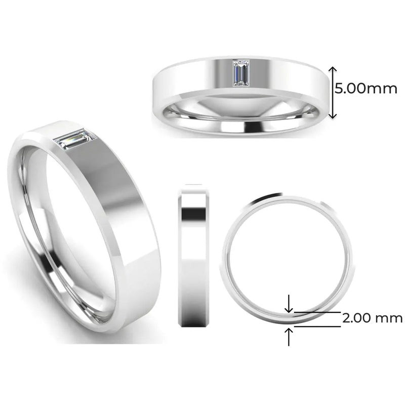 Men's Diamond Band 0.01ct Wedding Ring DW10 HEERA DIAMONDS