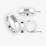 Men's Diamond Band 0.01ct Wedding Ring DW10