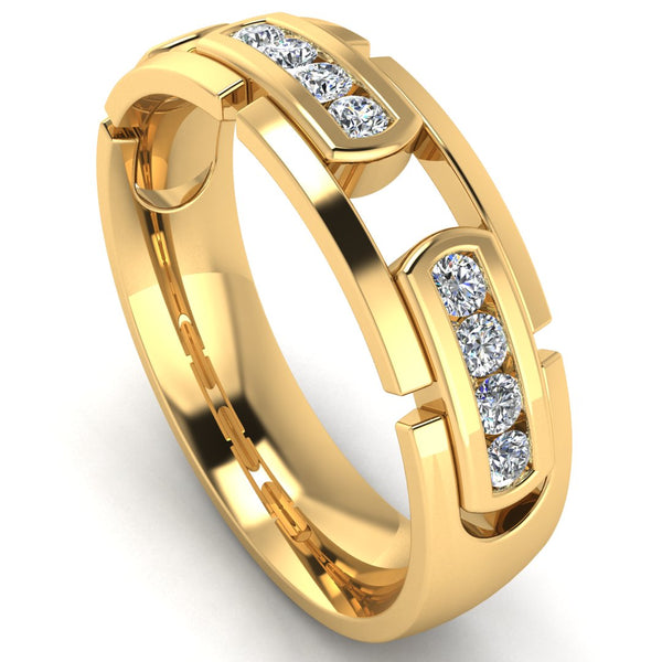 Men's Diamond Band 0.01ct Wedding Ring DW10 (Copy) HEERA DIAMONDS