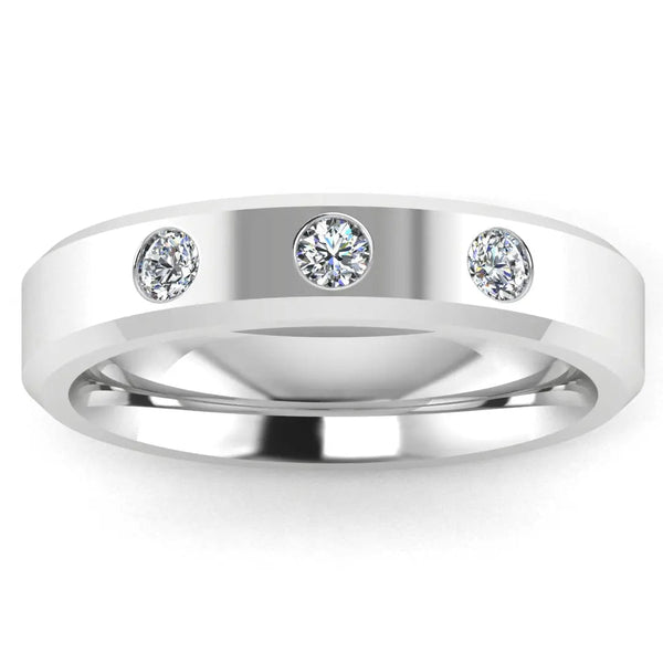 Men's Diamond Band 0.02ct Wedding Ring DW11 HEERA DIAMONDS