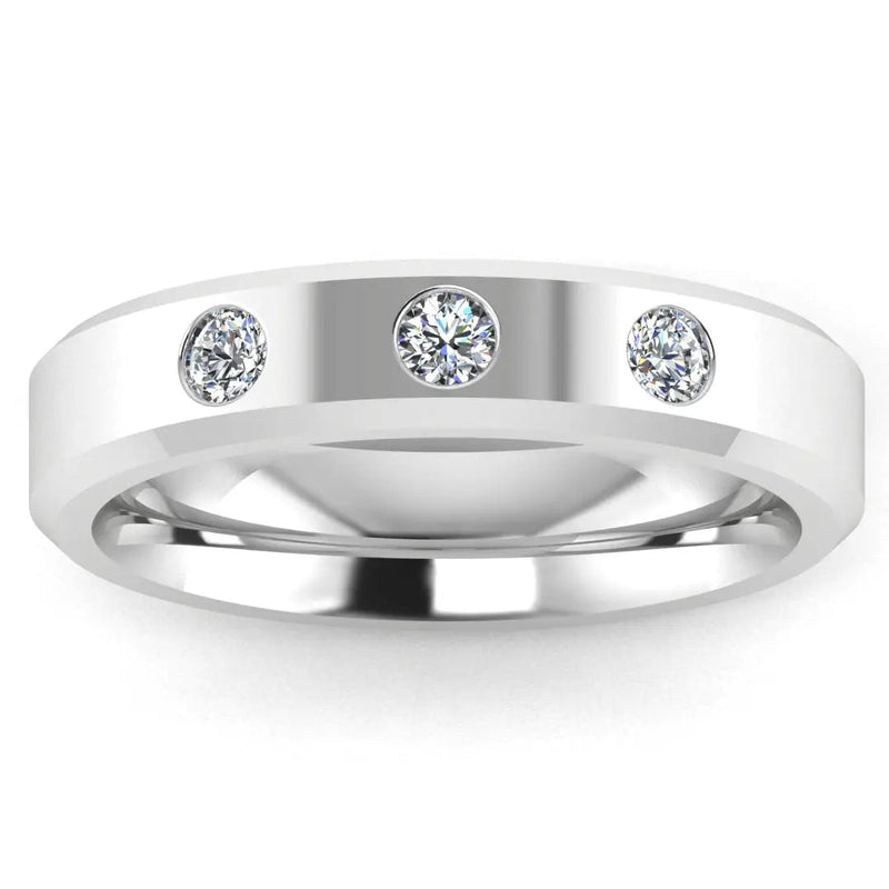Men's Diamond Band 0.02ct Wedding Ring DW11 HEERA DIAMONDS