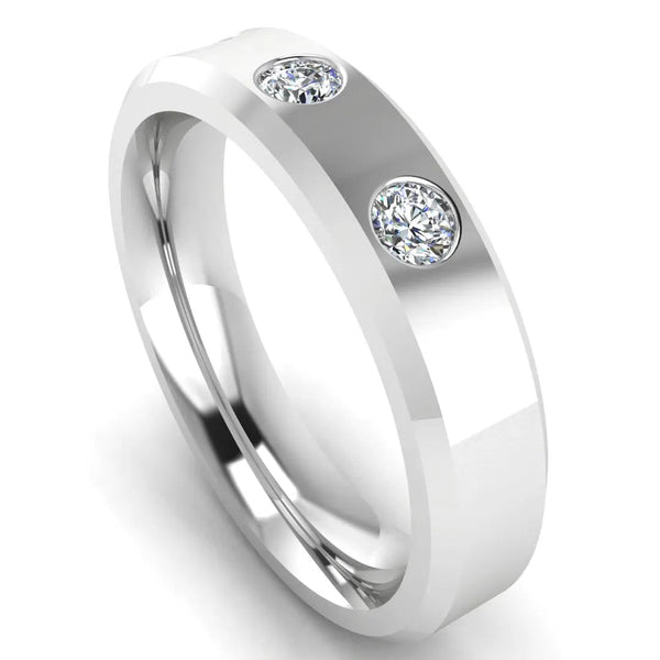 Men's Diamond Band 0.02ct Wedding Ring DW11 HEERA DIAMONDS