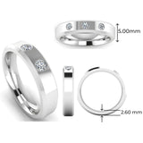 Men's Diamond Band 0.02ct Wedding Ring DW11 HEERA DIAMONDS