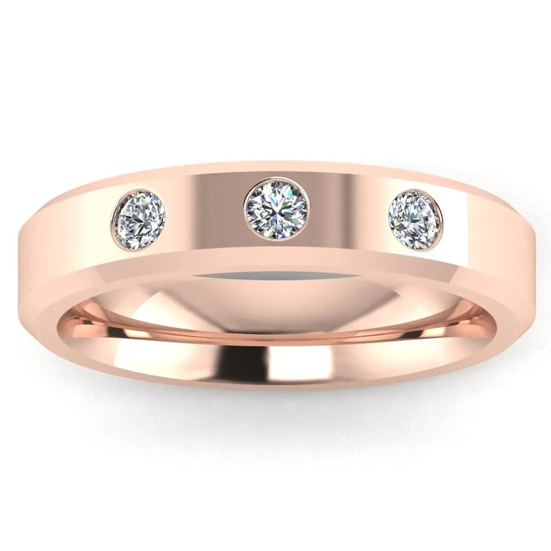 Men's Diamond Band 0.02ct Wedding Ring DW11 HEERA DIAMONDS