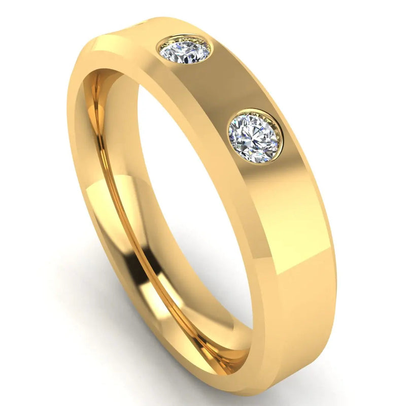 Men's Diamond Band 0.02ct Wedding Ring DW11 HEERA DIAMONDS