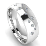 Men's Diamond Band 0.02ct Wedding Ring DW16 HEERA DIAMONDS