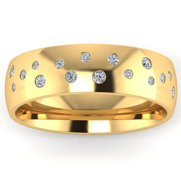 Men's Diamond Band 0.02ct Wedding Ring DW16 HEERA DIAMONDS