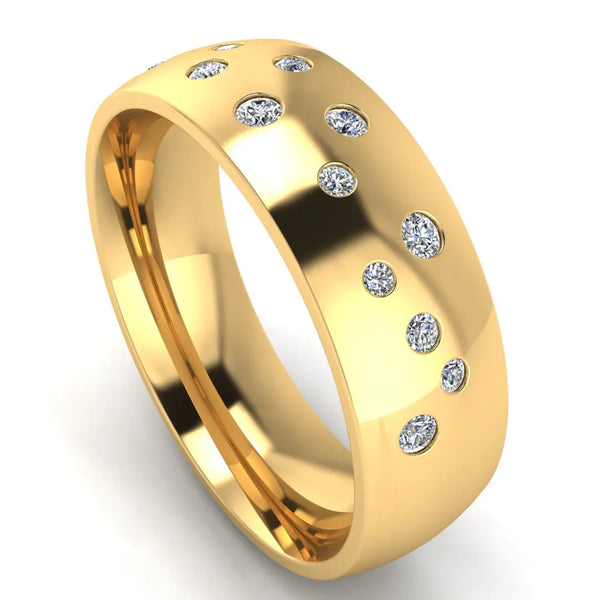 Men's Diamond Band 0.02ct Wedding Ring DW16 HEERA DIAMONDS