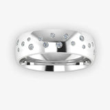 Men's Diamond Band 0.02ct Wedding Ring DW16