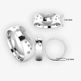 Men's Diamond Band 0.02ct Wedding Ring DW16