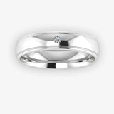 Men's Diamond Band 0.03ct Wedding Ring DW1