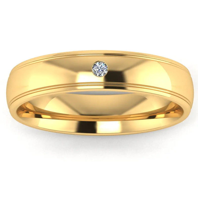 Men's Diamond Band 0.03ct Wedding Ring DW1 HEERA DIAMONDS