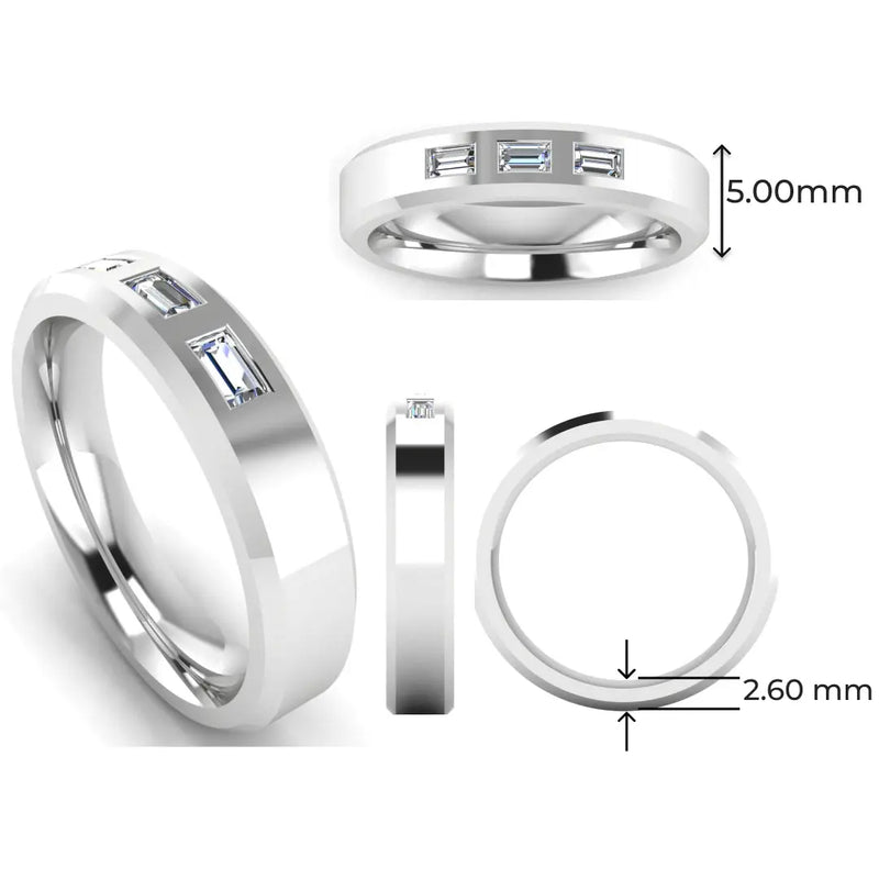 Men's Diamond Band 0.03ct Wedding Ring DW12 HEERA DIAMONDS