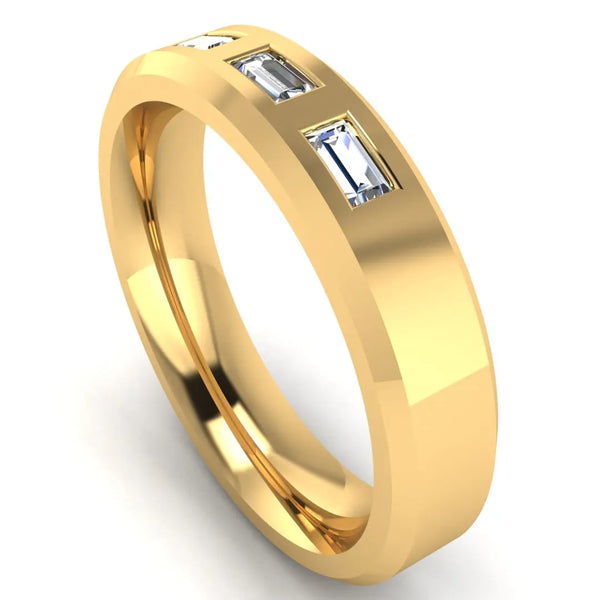 Men's Diamond Band 0.03ct Wedding Ring DW12 HEERA DIAMONDS