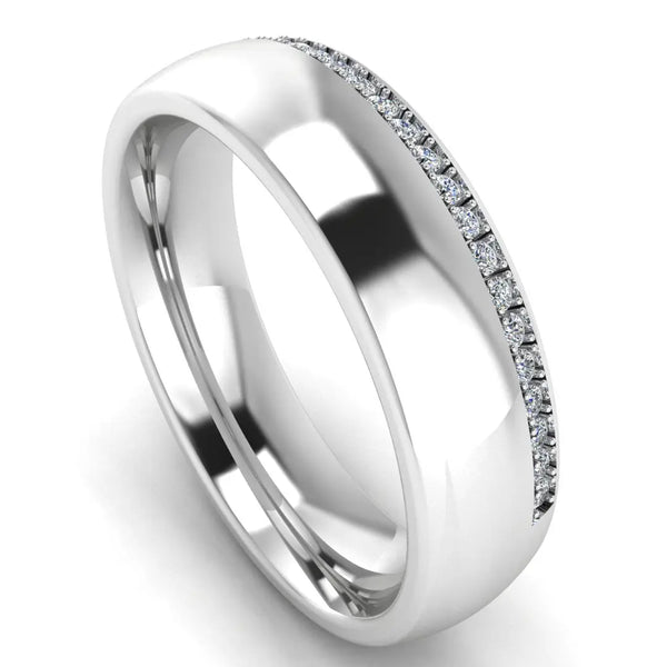 Men's Diamond Band 0.03ct Wedding Ring DW15 HEERA DIAMONDS