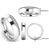 Men's Diamond Band 0.03ct Wedding Ring DW15 HEERA DIAMONDS