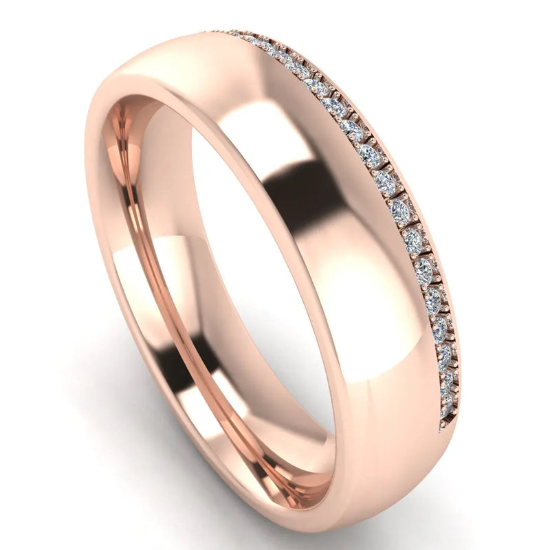 Men's Diamond Band 0.03ct Wedding Ring DW15 HEERA DIAMONDS