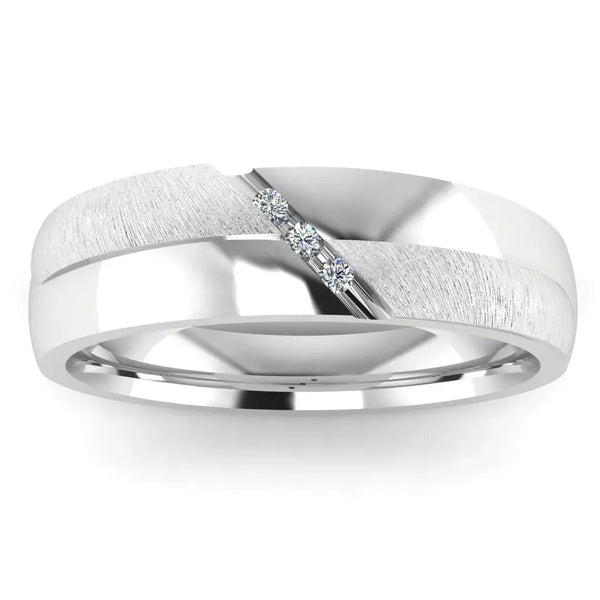 Men's Diamond Band 0.06ct Wedding Ring GR19961 HEERA DIAMONDS