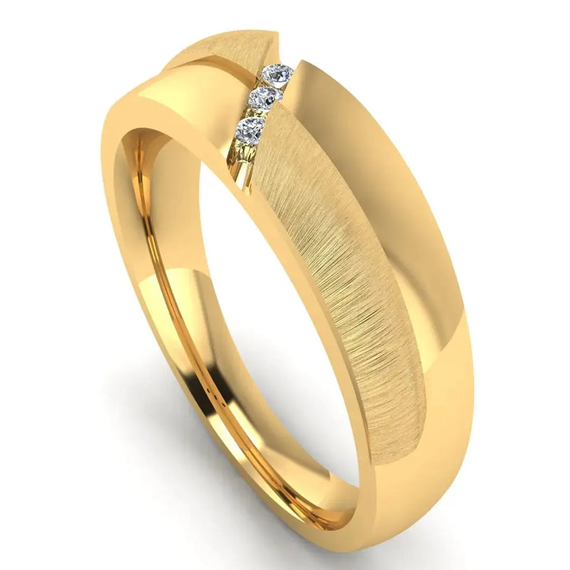 Men's Diamond Band 0.06ct Wedding Ring GR19961 HEERA DIAMONDS