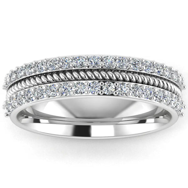 Men's Diamond Band 0.08ct Wedding Ring DW47 Heera Diamonds HEERA DIAMONDS