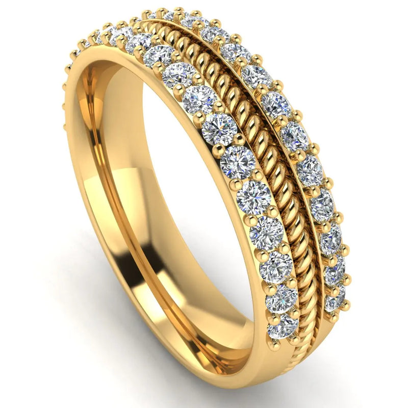 Men's Diamond Band 0.08ct Wedding Ring DW47 Heera Diamonds HEERA DIAMONDS