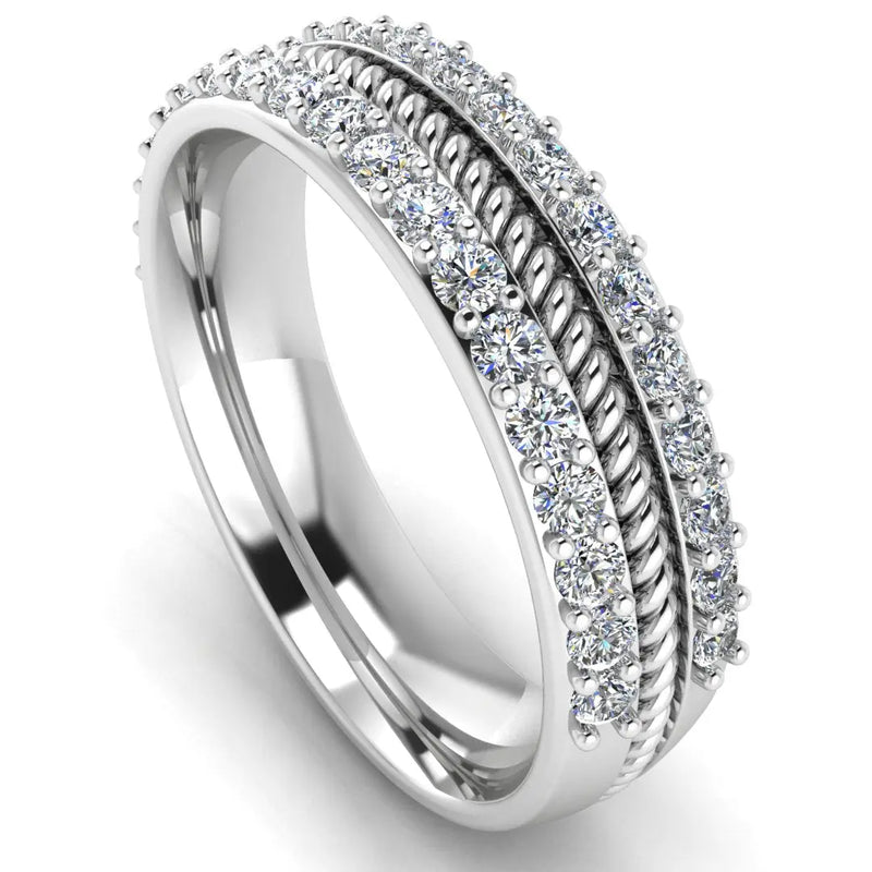 Men's Diamond Band 0.08ct Wedding Ring DW47 Heera Diamonds HEERA DIAMONDS