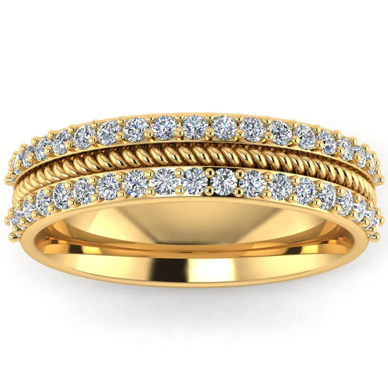 Men's Diamond Band 0.08ct Wedding Ring DW47 Heera Diamonds HEERA DIAMONDS