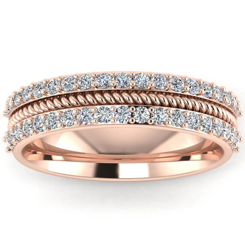 Men's Diamond Band 0.08ct Wedding Ring DW47 Heera Diamonds HEERA DIAMONDS