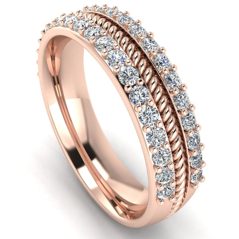 Men's Diamond Band 0.08ct Wedding Ring DW47 Heera Diamonds HEERA DIAMONDS