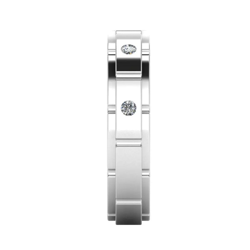 Men's Diamond Band 0.15ct Wedding Ring DW20 HEERA DIAMONDS