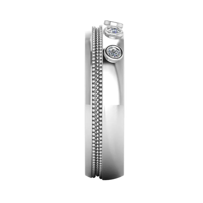 Men's Diamond Band 0.15ct Wedding Ring DW42 Heera Diamonds HEERA DIAMONDS