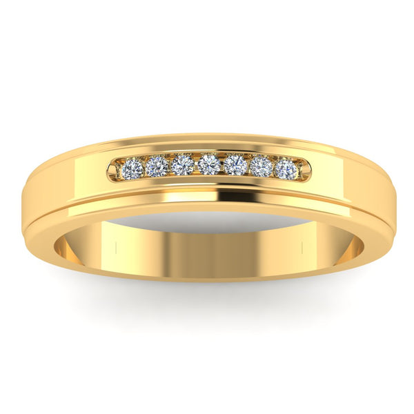 Men's Diamond Band 0.1ct Lab Grown Wedding Ring GR19964 HEERA DIAMONDS