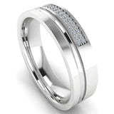 Men's Diamond Band 0.1ct Wedding Ring DW36 Heera Diamonds HEERA DIAMONDS