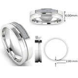 Men's Diamond Band 0.1ct Wedding Ring DW36 Heera Diamonds HEERA DIAMONDS