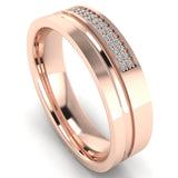 Men's Diamond Band 0.1ct Wedding Ring DW36 Heera Diamonds HEERA DIAMONDS