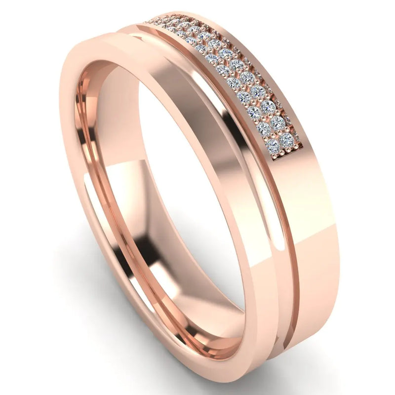 Men's Diamond Band 0.1ct Wedding Ring DW36 Heera Diamonds HEERA DIAMONDS