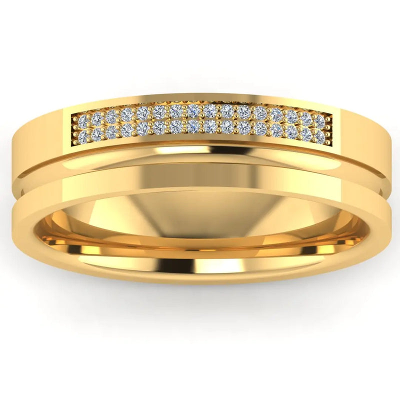 Men's Diamond Band 0.1ct Wedding Ring DW36 Heera Diamonds HEERA DIAMONDS