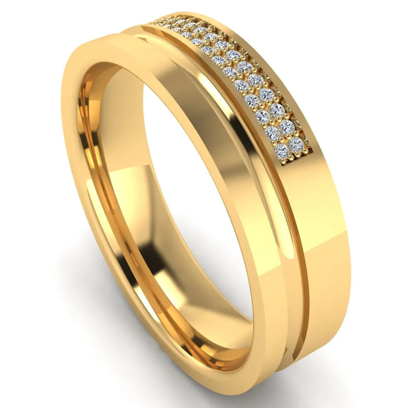 Men's Diamond Band 0.1ct Wedding Ring DW36 Heera Diamonds HEERA DIAMONDS