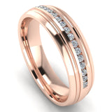 Men's Diamond Band 0.25ct Wedding Ring DW37 Heera Diamonds HEERA DIAMONDS