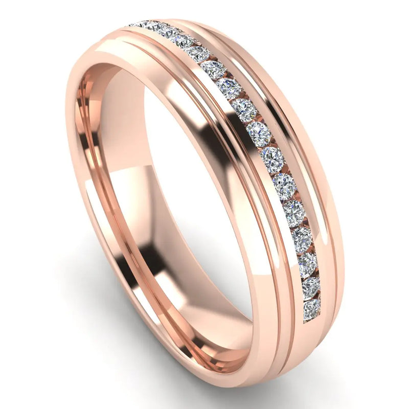 Men's Diamond Band 0.25ct Wedding Ring DW37 Heera Diamonds HEERA DIAMONDS