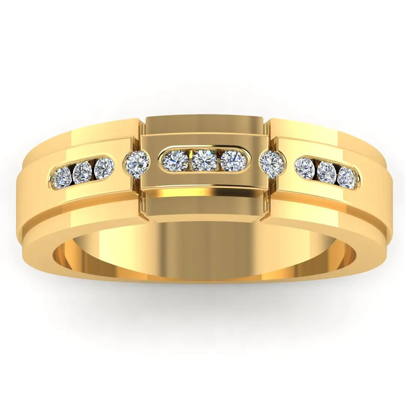 Men's Diamond Band 0.25ct Wedding Ring GR19965 HEERA DIAMONDS