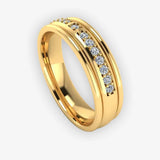Men's Diamond Band Wedding Ring DW29 Heera Diamonds