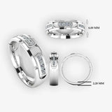 Men's Diamond Band 0.35ct Wedding Ring DW22